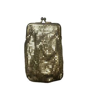 Whiting and Davis Vintage Gold Mesh Kisslock Coin Bag
